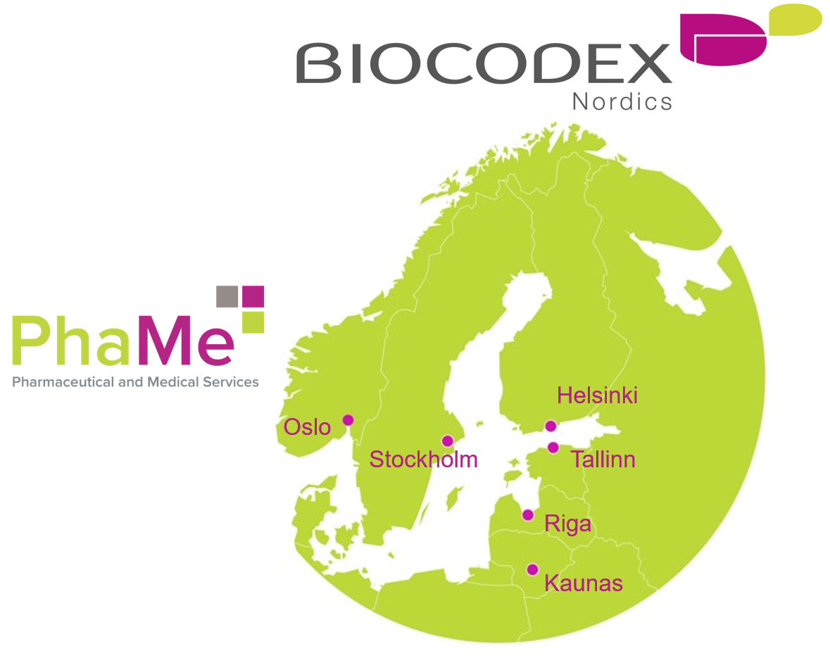 Biocodexnordics & Phame - Map.